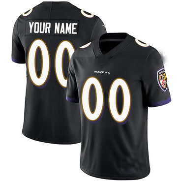 Custom B.Ravens Black Vapor Untouchable Player Limited Jersey American jersey Stitched American Football Jerseys - Main View
