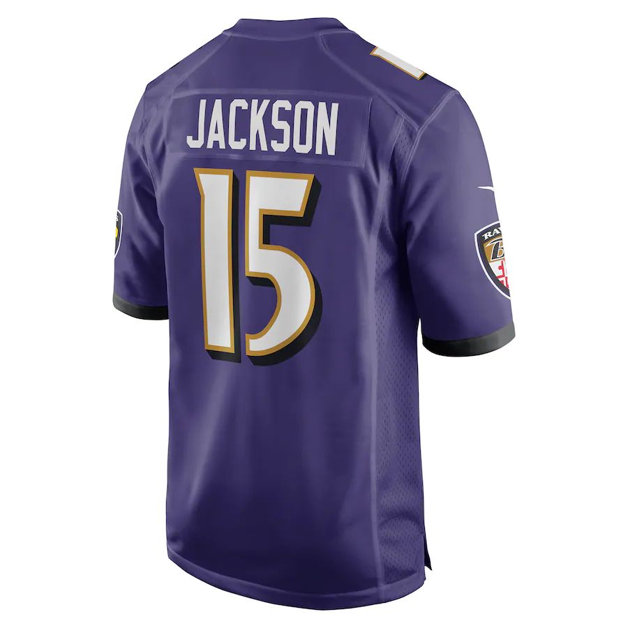 B.Ravens #15 DeSean Jackson Purple Game Player Jersey Stitched American Football Jerseys - Main View