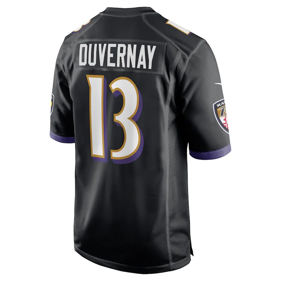 B.Ravens #13 Devin Duvernay Black Game Player Jersey Stitched American Football Jerseys - Main View