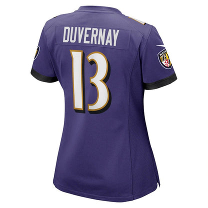 B.Ravens #13 Devin Duvernay Purple Game Jersey Stitched American Football Jerseys - Main View