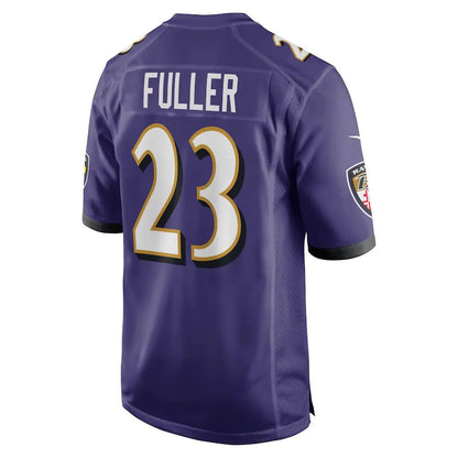 B.Ravens #23 Kyle Fuller Purple Game Player Jersey Stitched American Football Jerseys - Main View