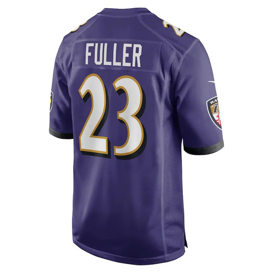 B.Ravens #23 Kyle Fuller Purple Game Player Jersey Stitched American Football Jerseys - Main View