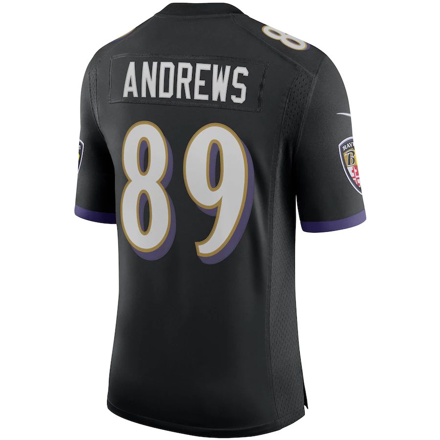 B.Ravens #89 Mark Andrews Black Vapor Limited Jersey Stitched American Football Jerseys - Main View