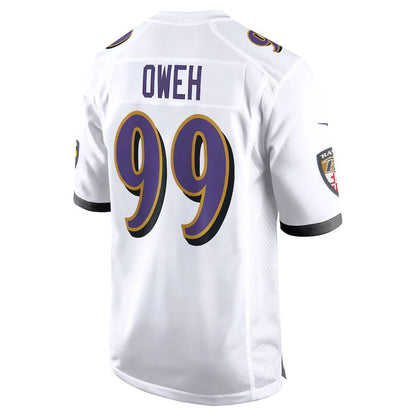 B.Ravens #99 Odafe Oweh White Game Jersey Stitched American Football Jerseys - Main View