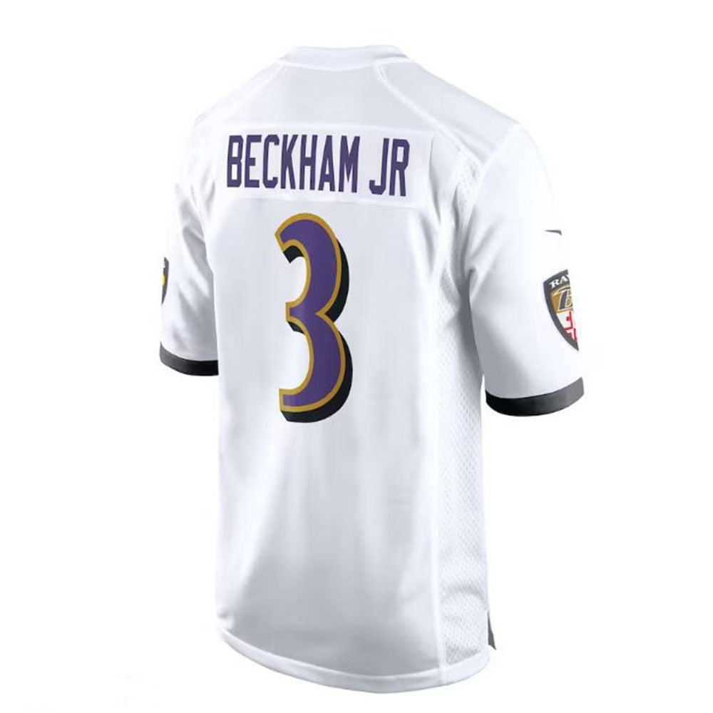 B.Ravens #3 Odell Beckham Jr. White Game Jersey Stitched American Football Jerseys view 3