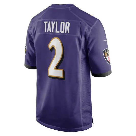 B.Ravens #2 Tyrod Taylor Team Color Game Jersey Stitched American Football Jerseys - Main View