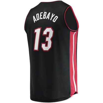 M.Heat #13 Bam Adebayo Fanatics Branded Fast Break Player Jersey Icon Edition  Black Stitched American Basketball Jersey - Main View