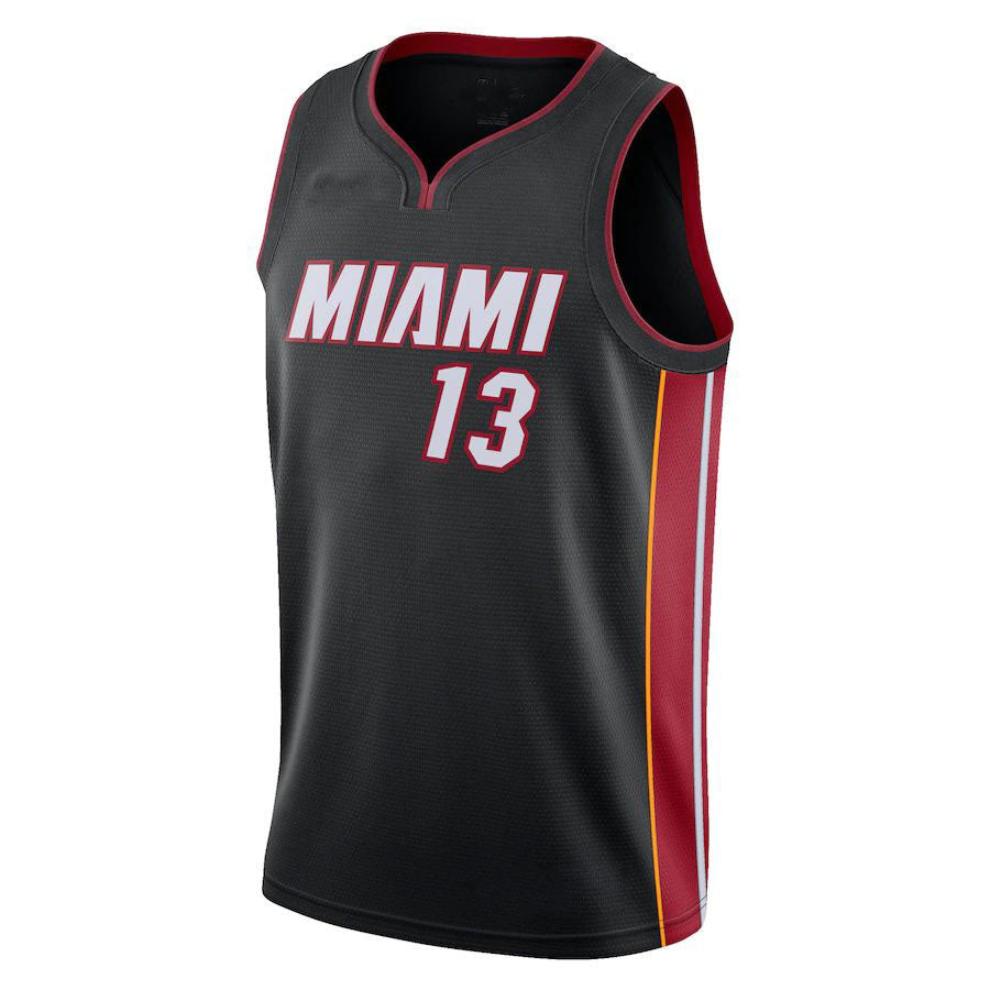 M.Heat #13 Bam Adebayo  2021-22 Swingman Jersey Icon Edition Black Stitched American Basketball Jersey view 2