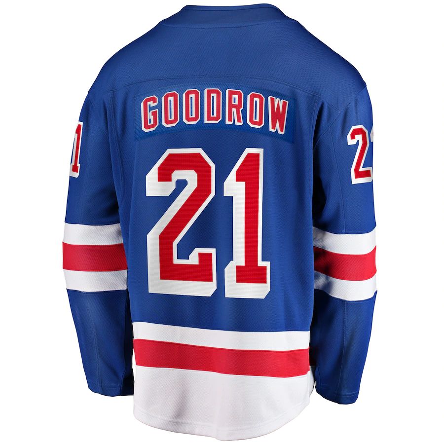 NY.Rangers #21 Barclay Goodrow Fanatics Branded Home Breakaway Player Jersey Blue Blue Stitched American Hockey Jerseys - Main View