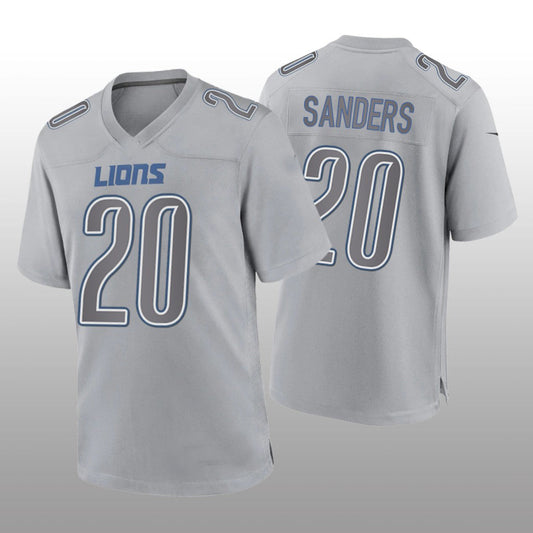 D.Lions #20 Barry Sanders Gray Game Atmosphere Retired Player Jersey American Football Jerseys - Main View
