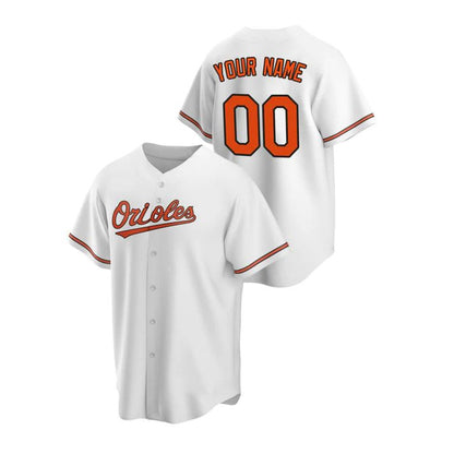 Baseball Jerseys Custom Men Youth Women Baltimore Orioles White Jersey Stitched - Main View