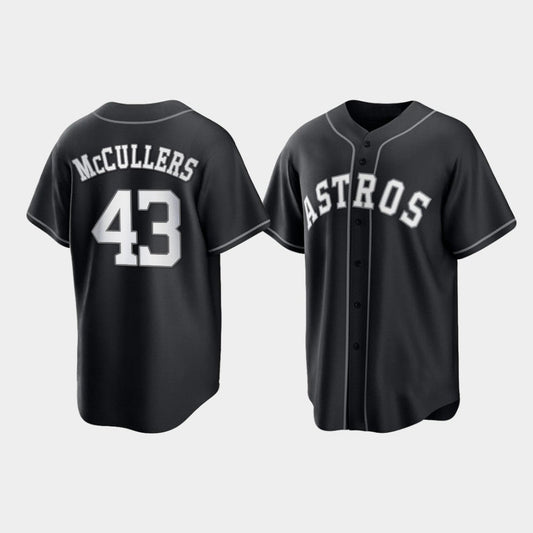 Baseball Houston Astros Lance McCullers 2021 All Black Fashion Jersey - Main View
