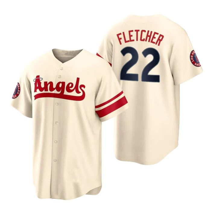 Baseball Jerseys Los Angeles Angels #22 David Fletcher Cream Stitched 2022 City Connect Jersey Men Youth Women - Main View