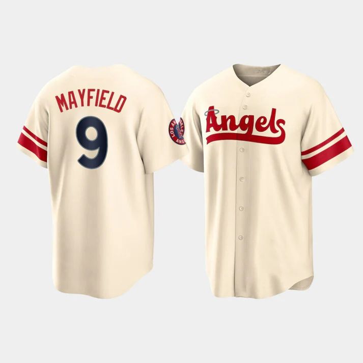 Baseball Jerseys Los Angeles Angels #9 Jack Mayfield Cream Stitched 2022 City Connect Jersey Men Youth Women - Main View