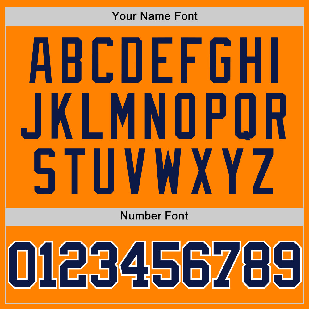 Custom Bay Orange Navy-White Authentic Basketball Jersey view 4