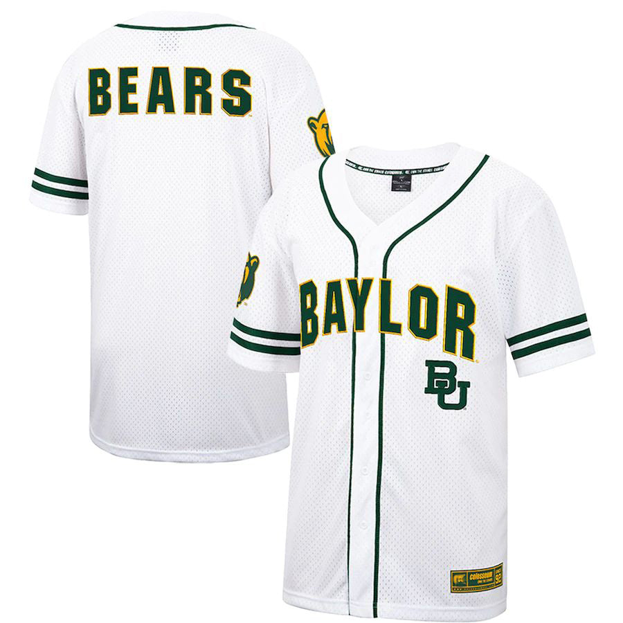 B.Bears Colosseum Free Spirited Baseball Jersey White Stitched American College Jerseys - Main View