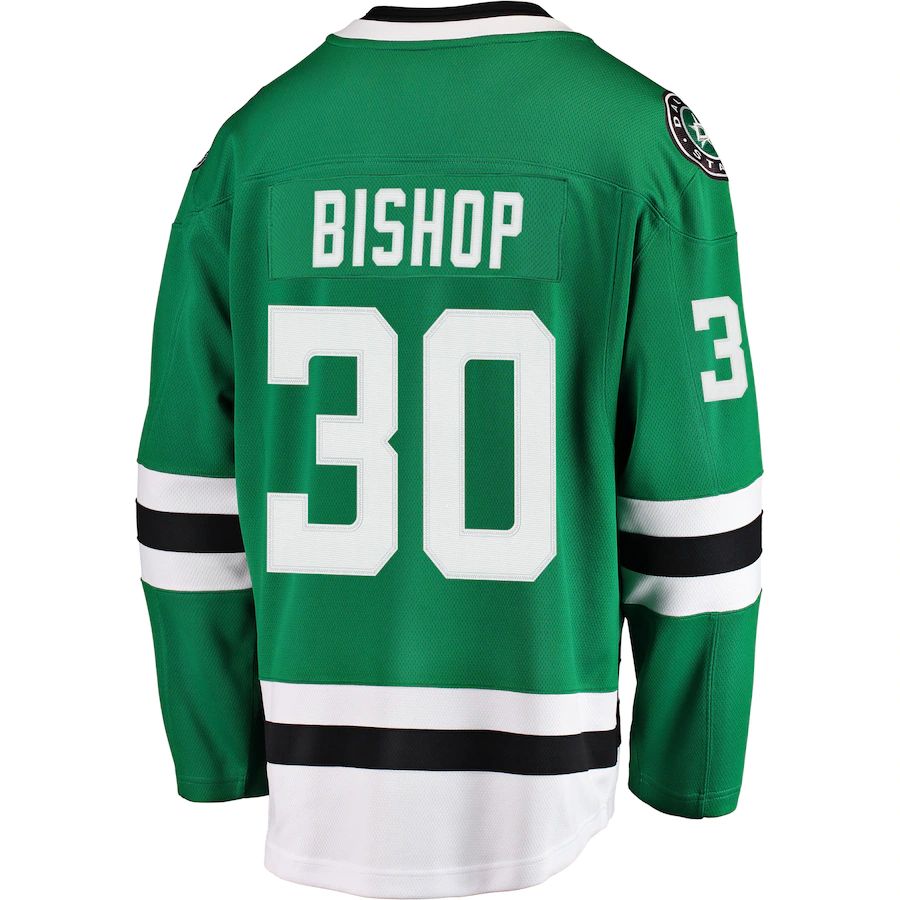 D.Stars #30 Ben Bishop Fanatics Branded Breakaway Jersey Kelly Green Stitched American Hockey Jerseys - Main View