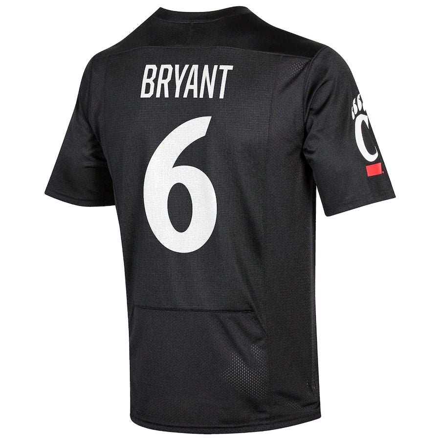 C.Bearcats #6 Ben Bryant Under Armour NIL Replica Football Jersey Black Stitched American College Jerseys - Main View