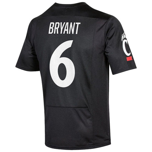 C.Bearcats #6 Ben Bryant Under Armour NIL Replica Football Jersey Black Stitched American College Jerseys - Main View