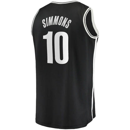 B.Nets #10 Ben Simmons Fanatics Branded Fast Break Replica Player Jersey Black Statement Edition Stitched American Basketball Jersey - Main View