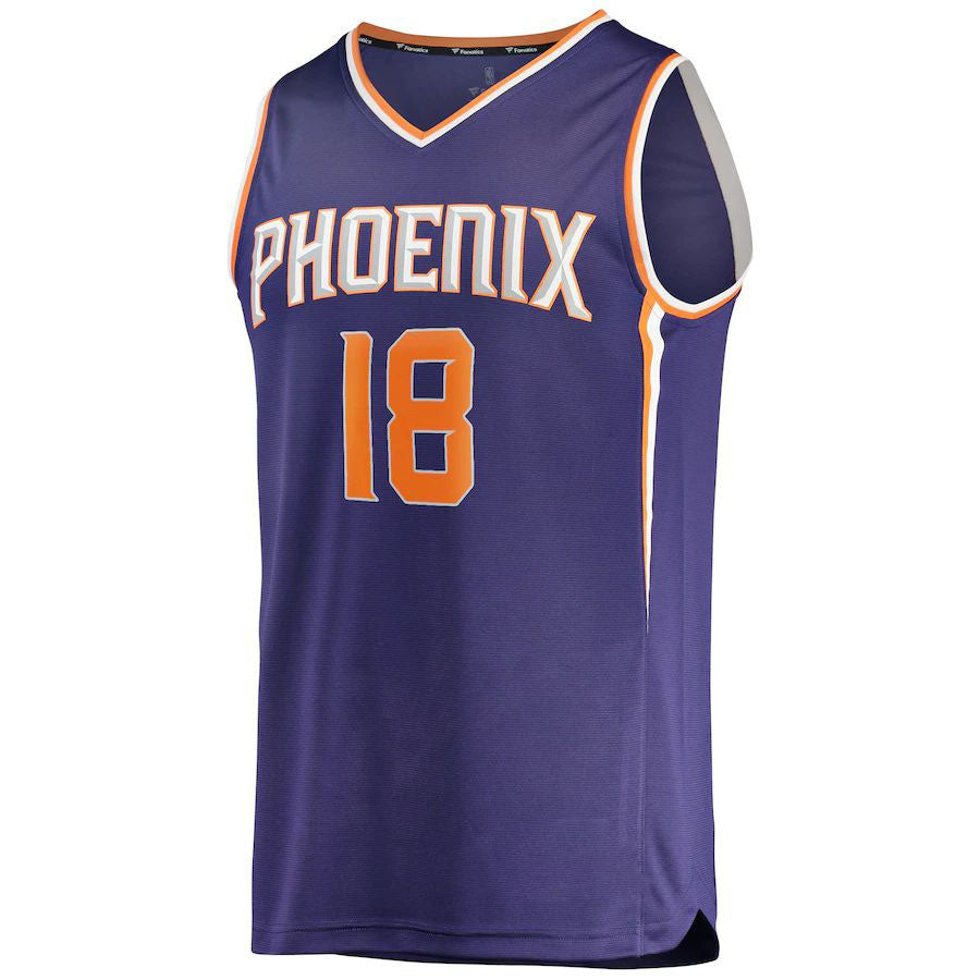 P.Suns #18 Bismack Biyombo Fanatics Branded  2021-22 Fast Break Replica Jersey Icon Edition Purple Stitched American Basketball Jersey - Main View