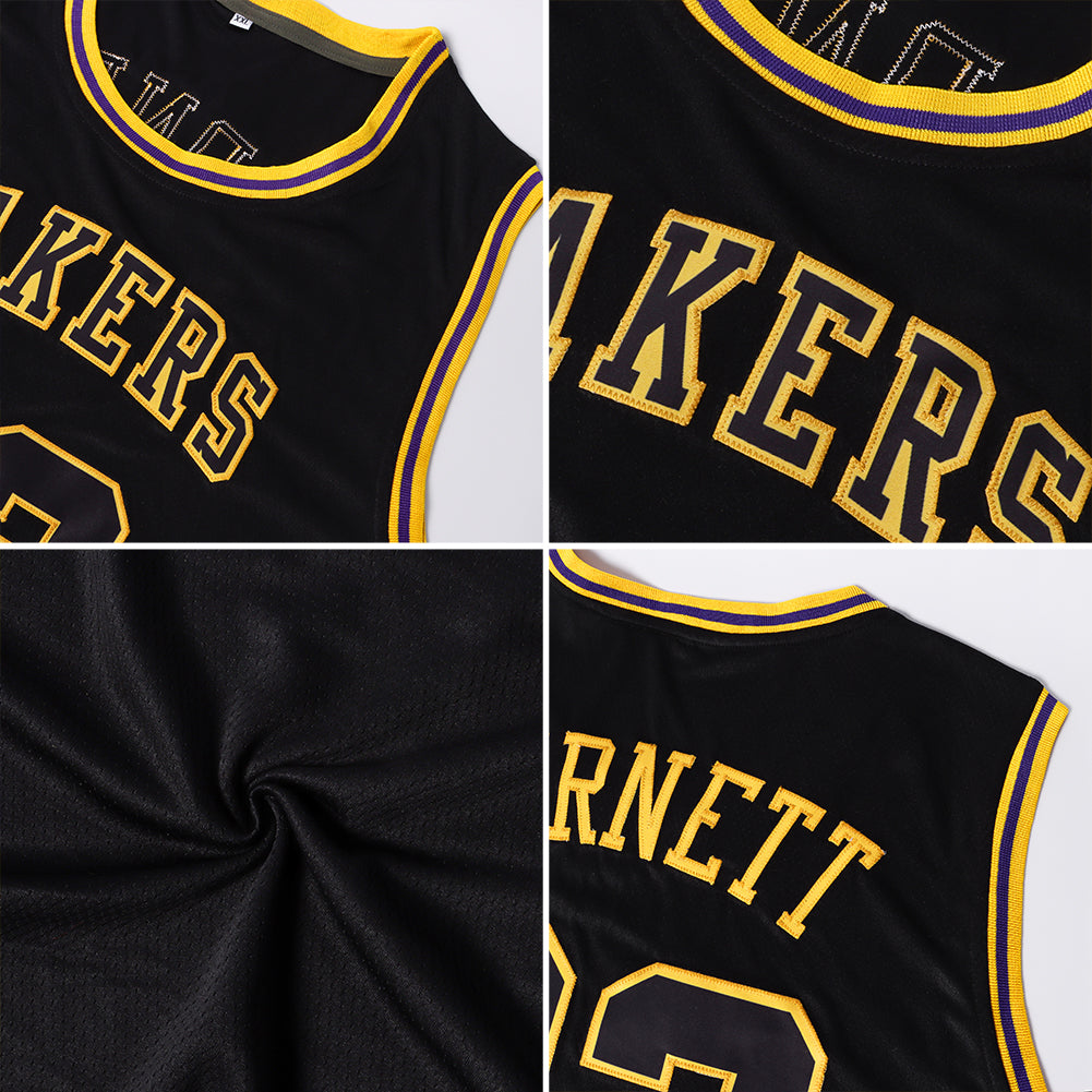 Custom Black Kelly Green-White Authentic Throwback Basketball Jersey view 5