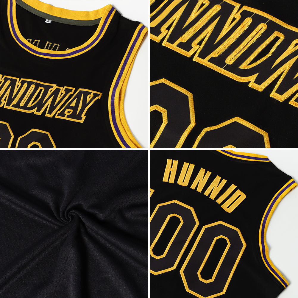 Custom Black Teal Authentic Throwback Basketball Jersey view 5