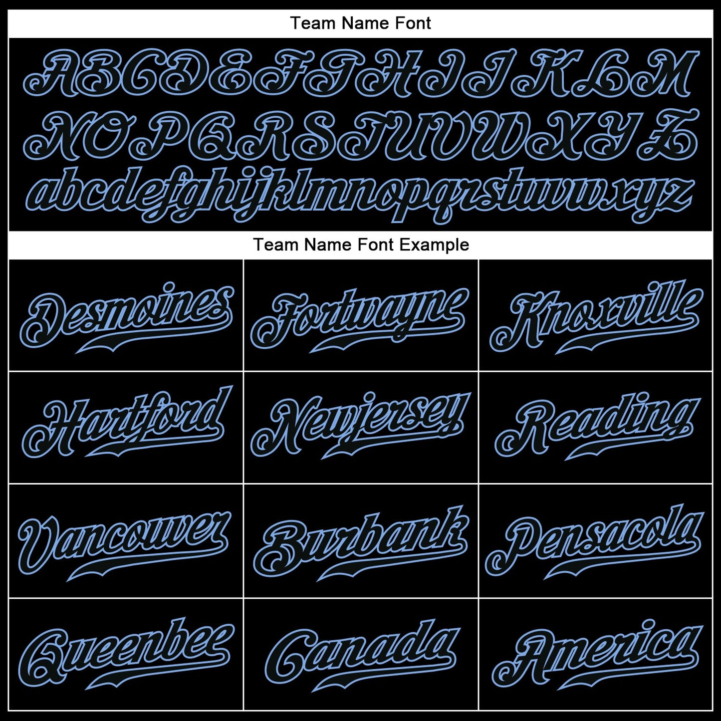 Custom Black Black-Light Blue Authentic Baseball Jersey view 4