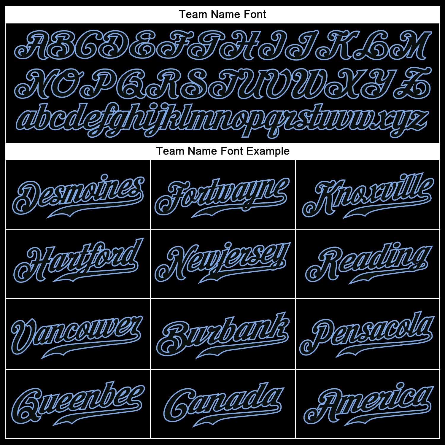 Custom Black Black-Light Blue Authentic Baseball Jersey view 4