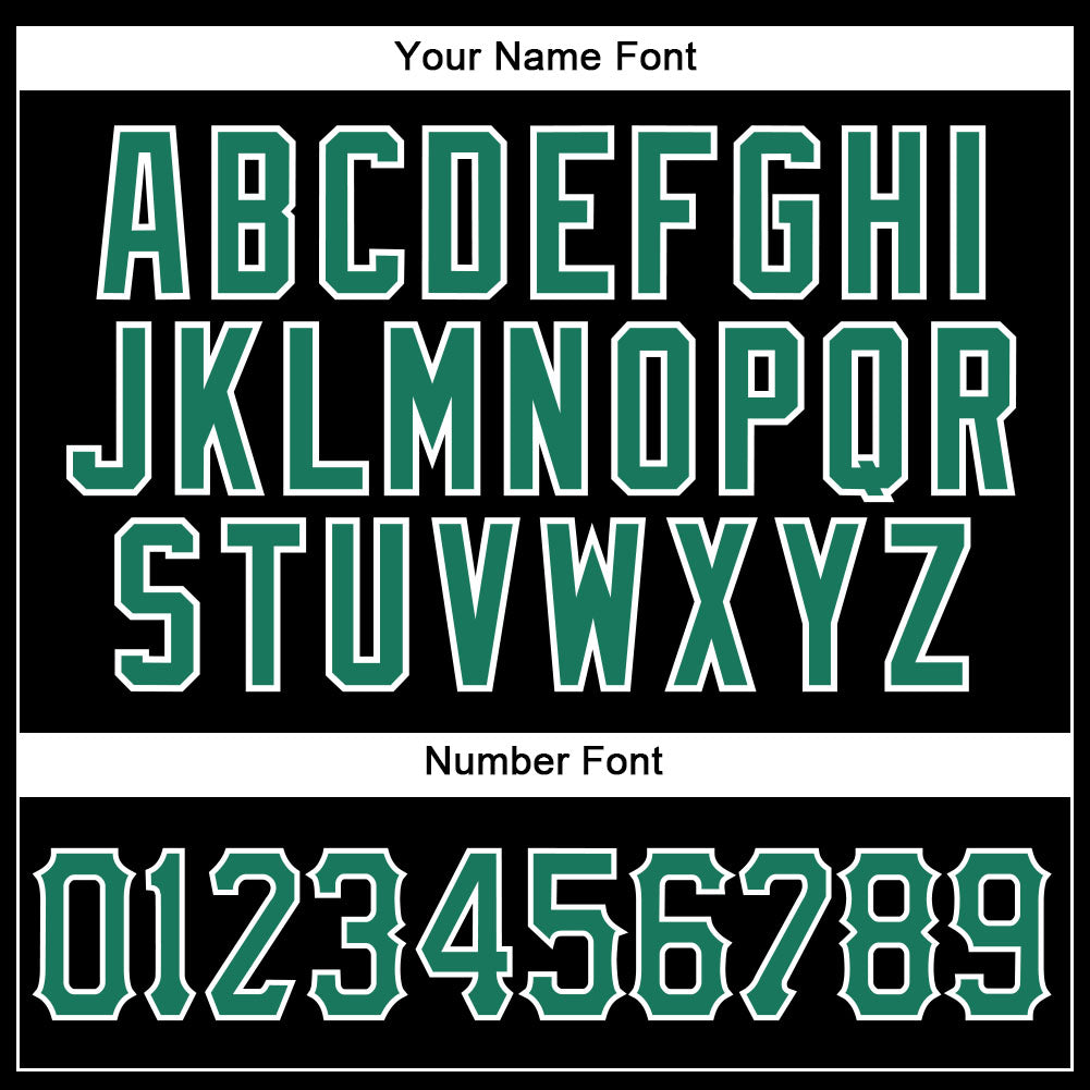 Custom Black Kelly Green Pinstripe Kelly Green-White Authentic Baseball Jersey view 5