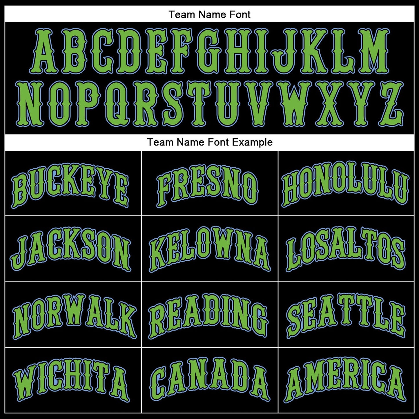 Custom Black Light Blue Pinstripe Neon Green Authentic Baseball Jersey view 4