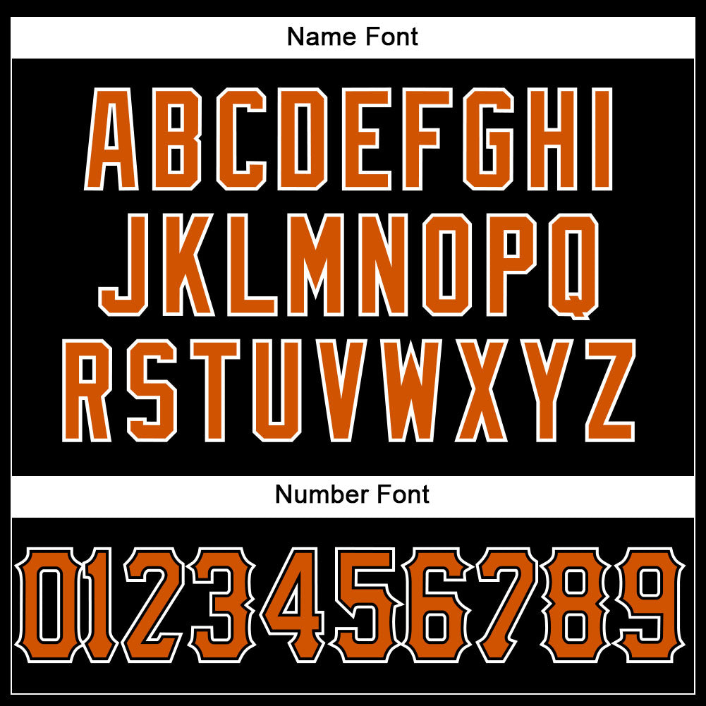Custom Black Texas Orange-White Mesh Authentic Football Jersey view 4