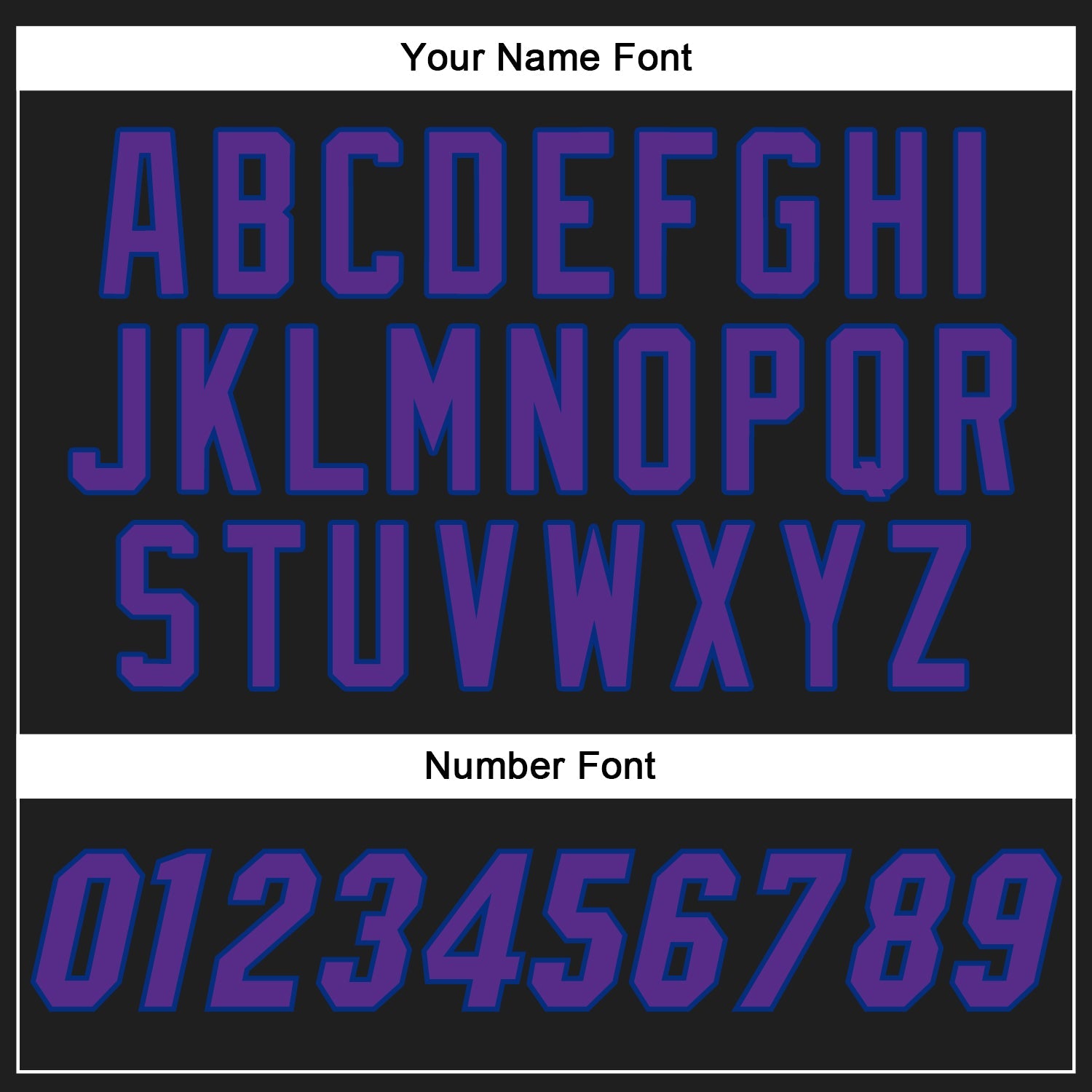 Custom Black Purple-Royal Authentic Baseball Jersey view 5