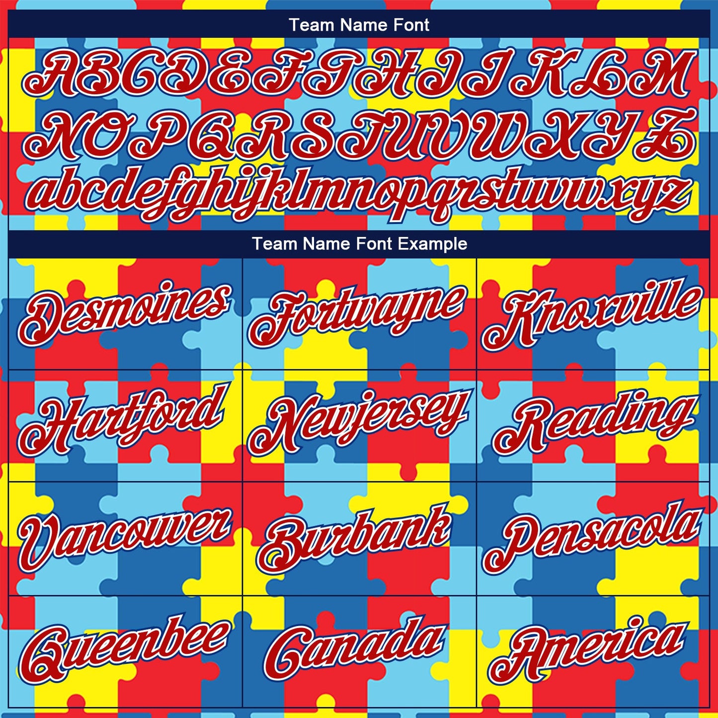 Custom Black Red-Royal 3D Pattern DesignAutism Supporter Awareness Puzzle Pieces Authentic Basketball Jersey view 3