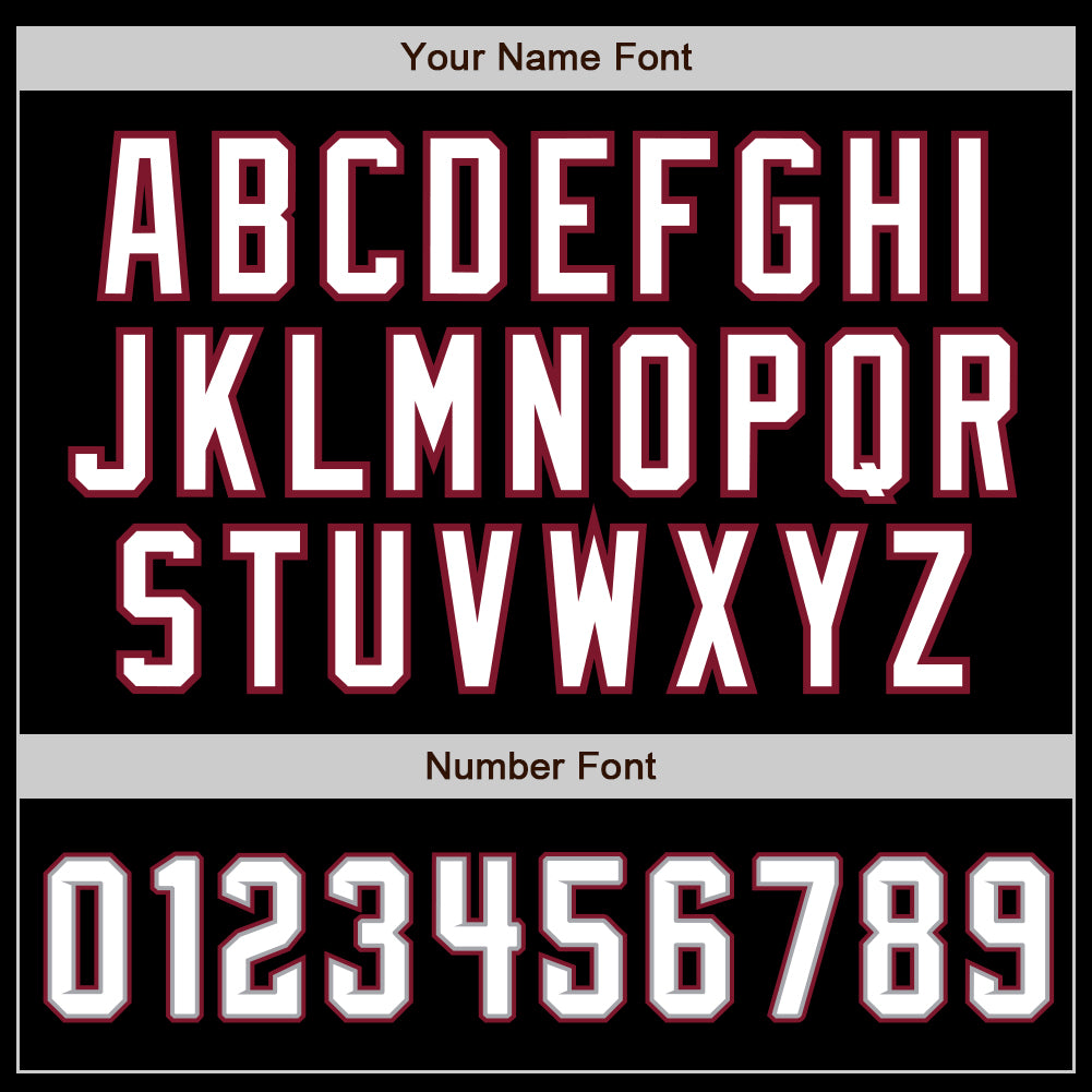 Custom Black White-Crimson Authentic Baseball Jersey view 4