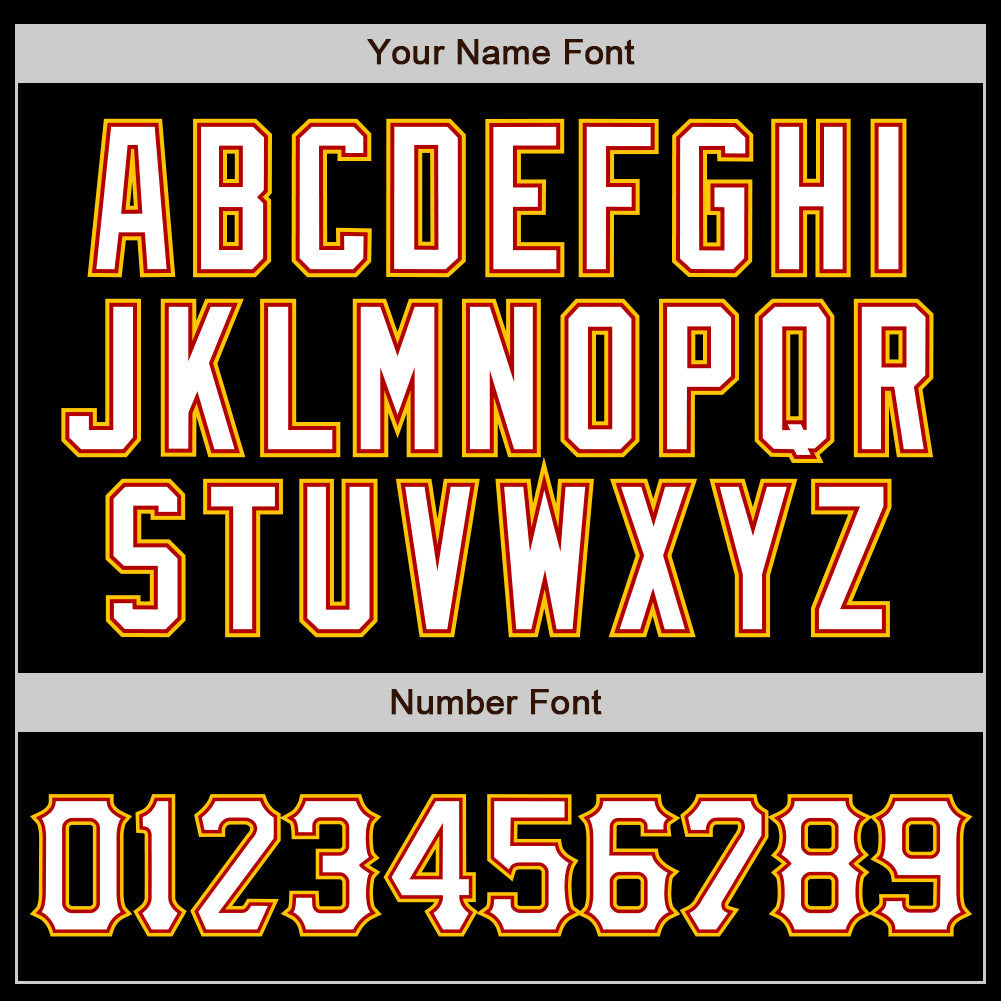 Custom Black White-Gold Authentic Baseball Jersey view 4