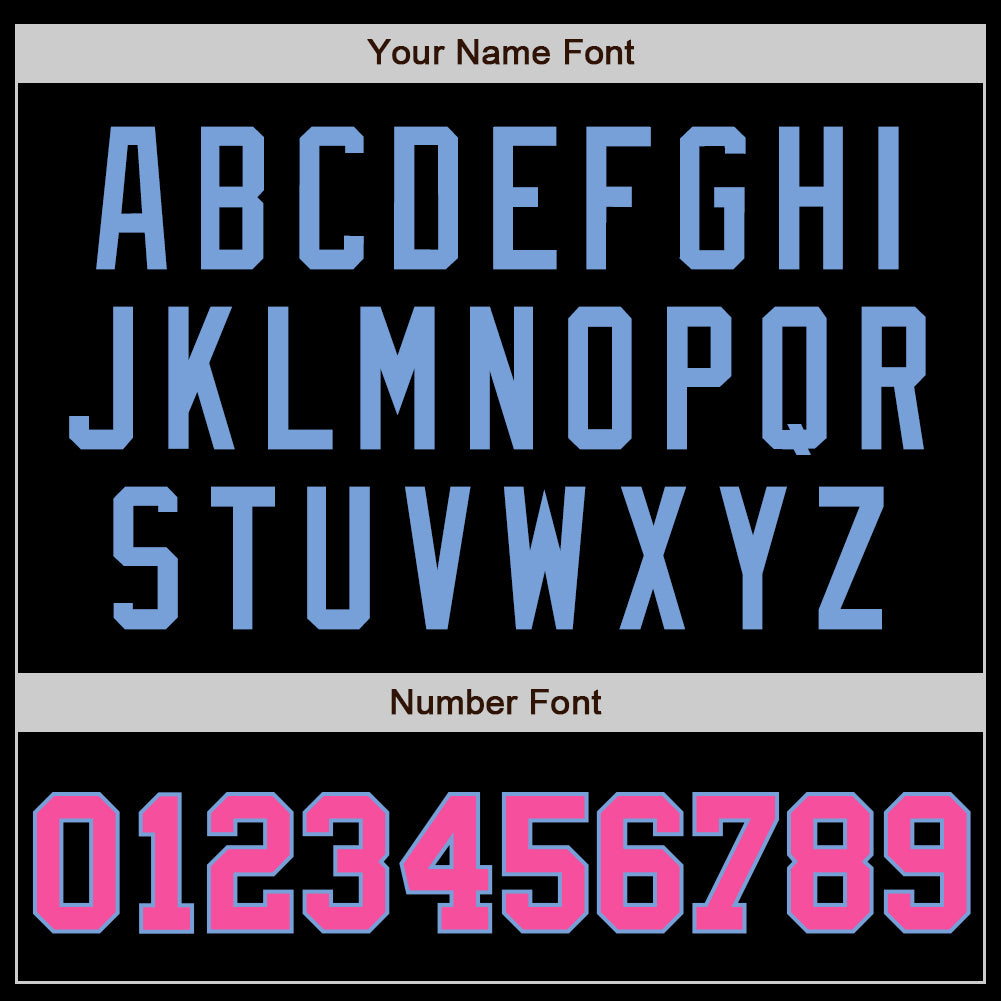 Custom Black Pink-Light Blue Authentic Baseball Jersey view 4
