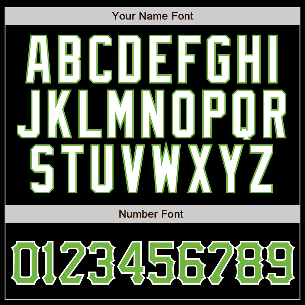 Custom Black Neon Green Pinstripe Neon Green-White Authentic Baseball Jersey view 5
