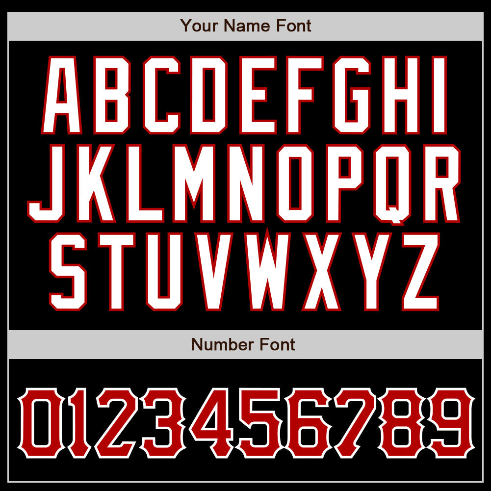 Custom Black Red Pinstripe Red-White Authentic Baseball Jersey view 4