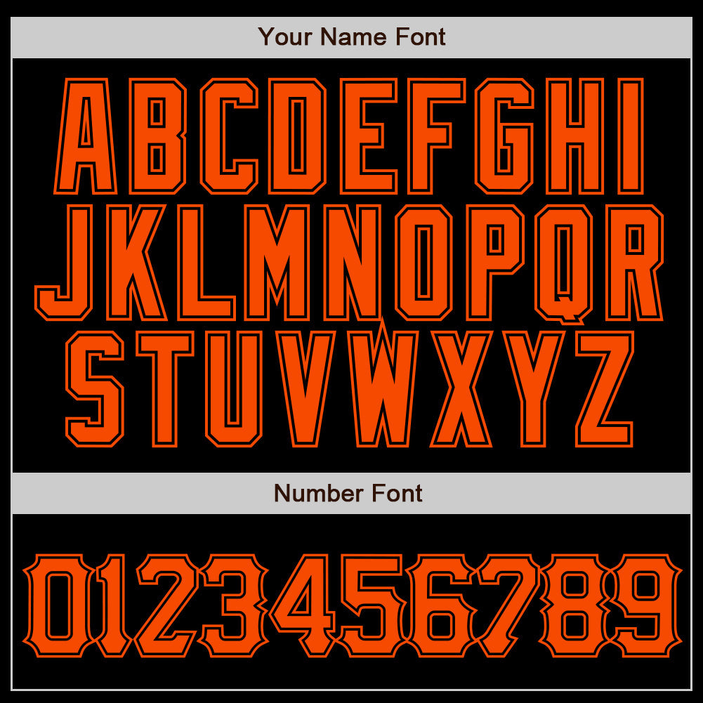 Custom Black Orange Pinstripe Orange-Black Authentic Baseball Jersey view 4