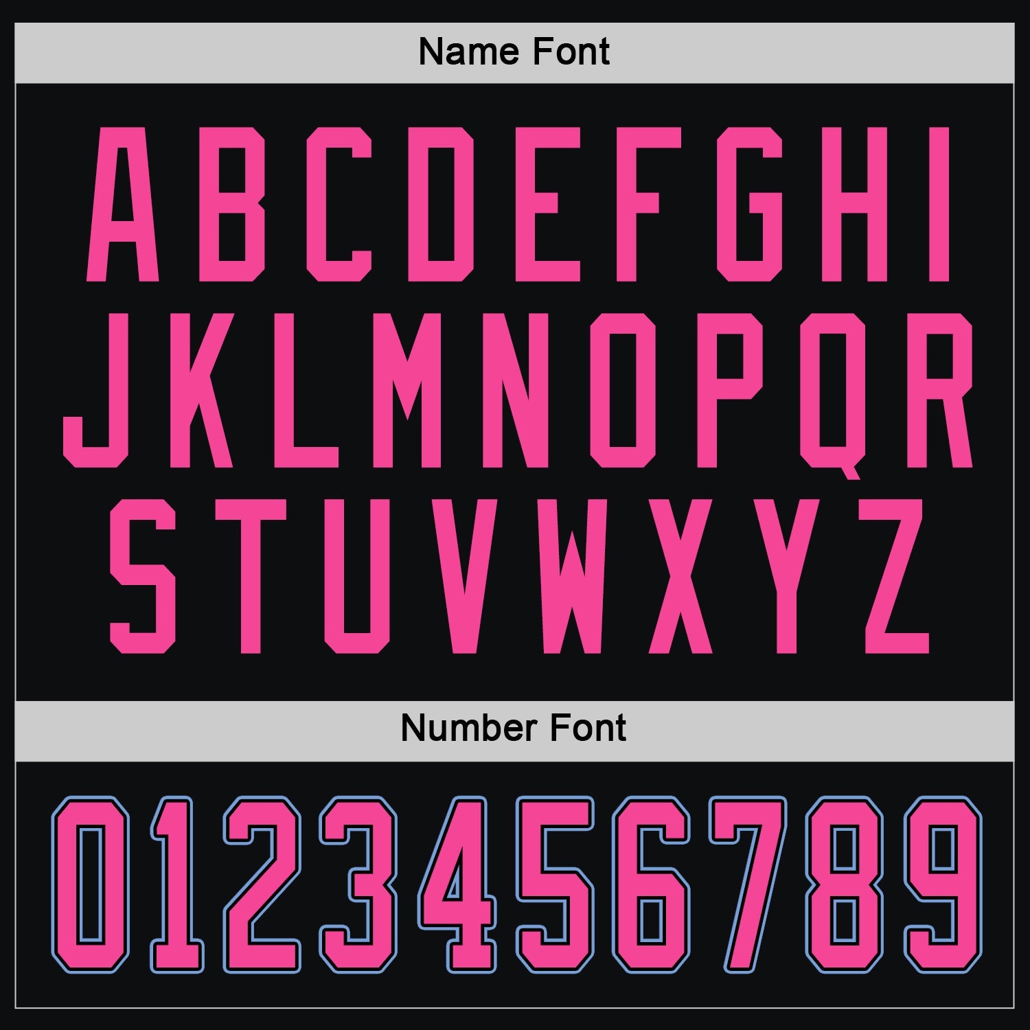 Custom Black Pink-Light Blue Hockey Jersey view 4