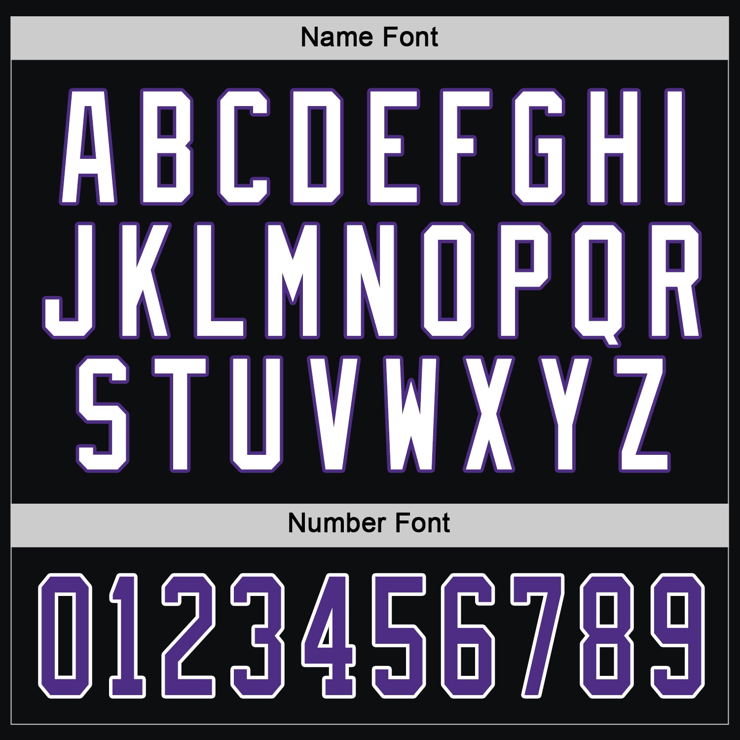 Custom Black Purple-White Hockey Jersey view 4