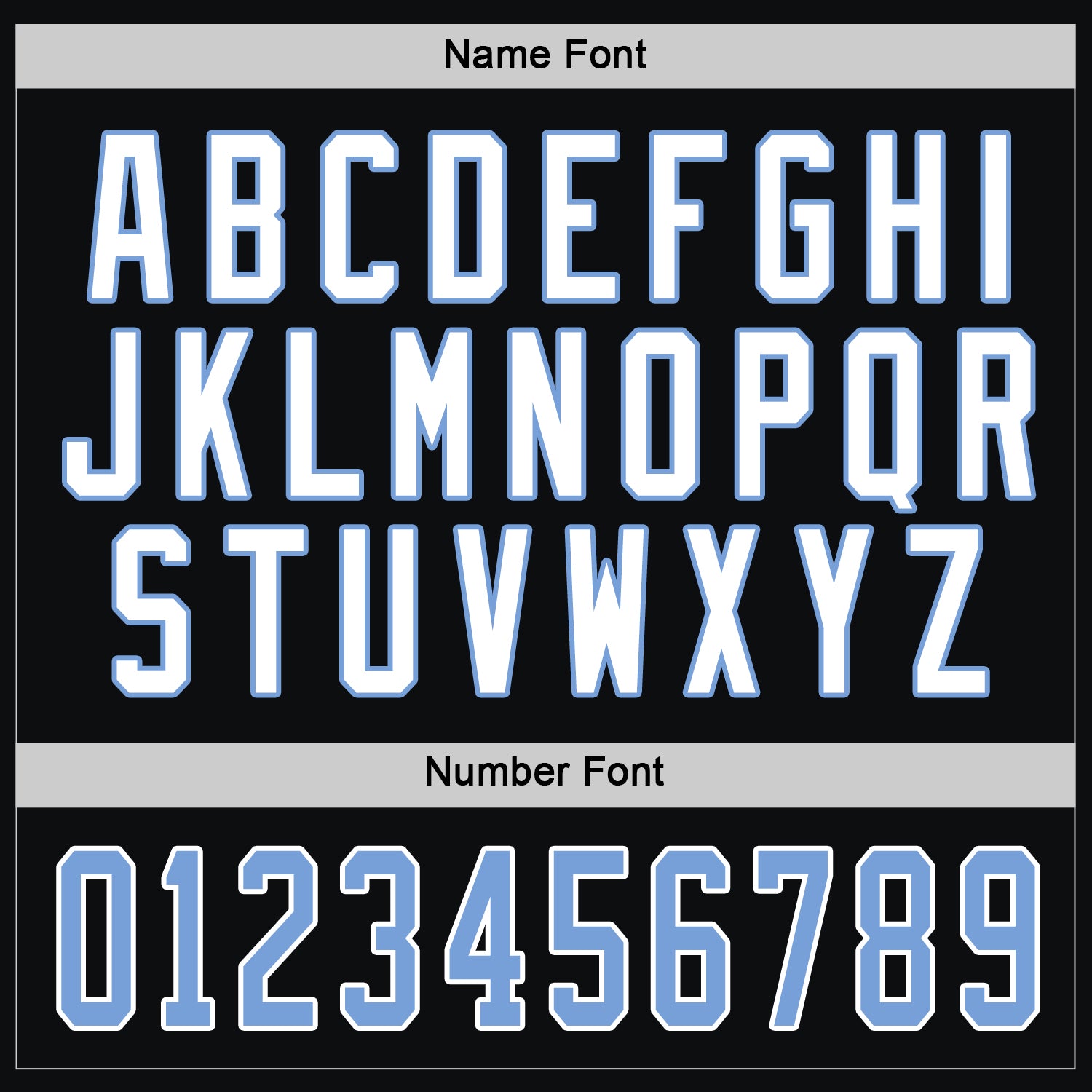 Custom Black Light Blue-White Hockey Jersey view 4