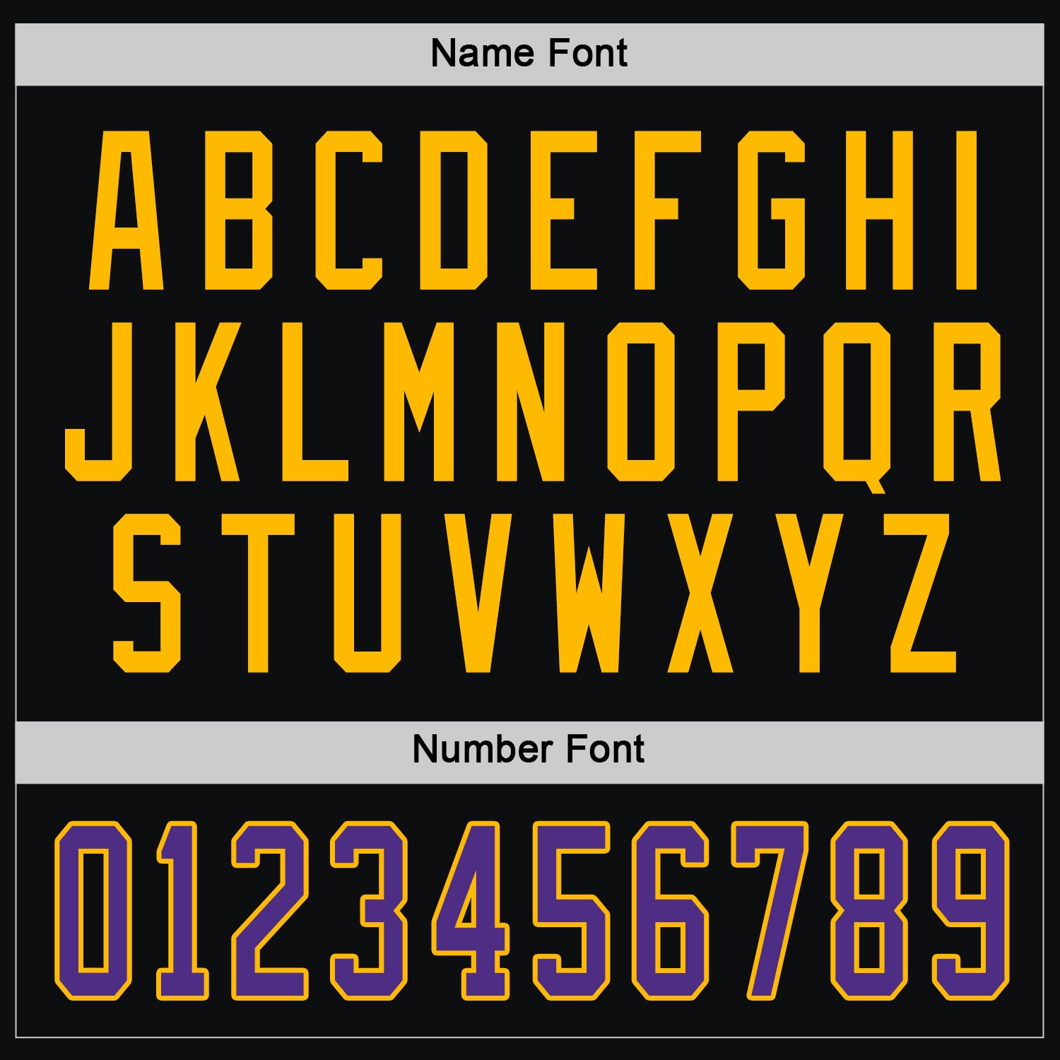 Custom Black Purple-Gold Hockey Jersey view 4