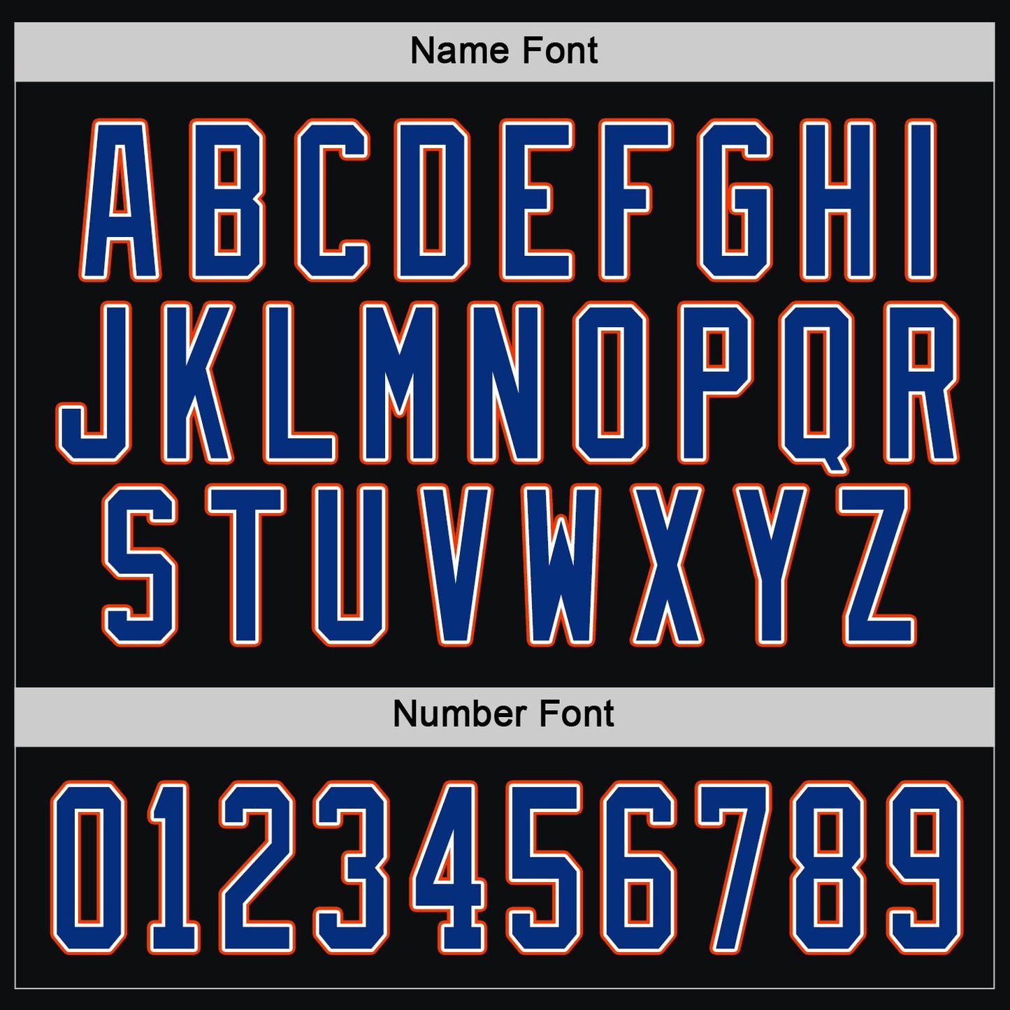 Custom Black Royal White-Orange Hockey Jersey view 4