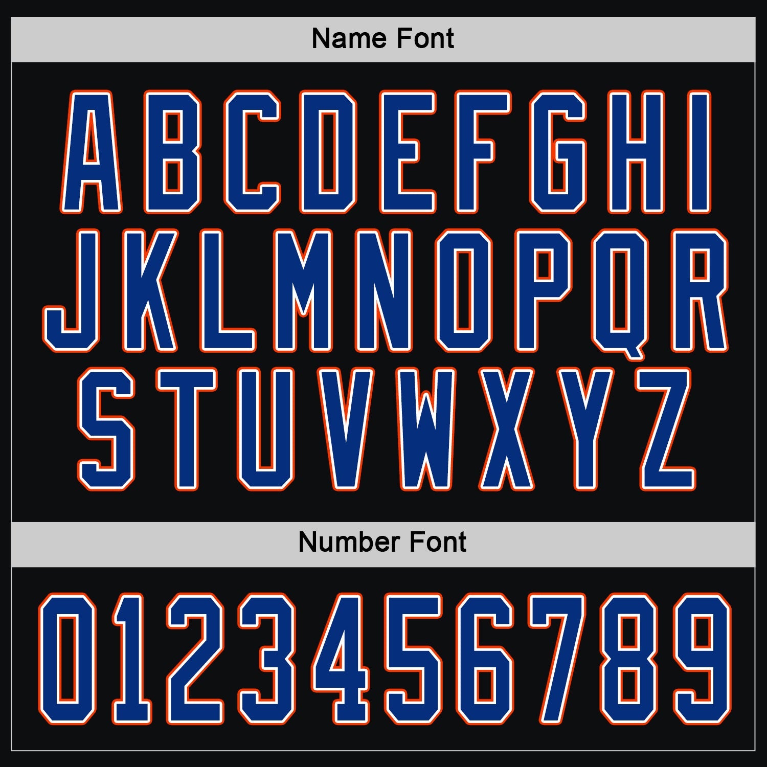 Custom Black Royal White-Orange Hockey Jersey view 4