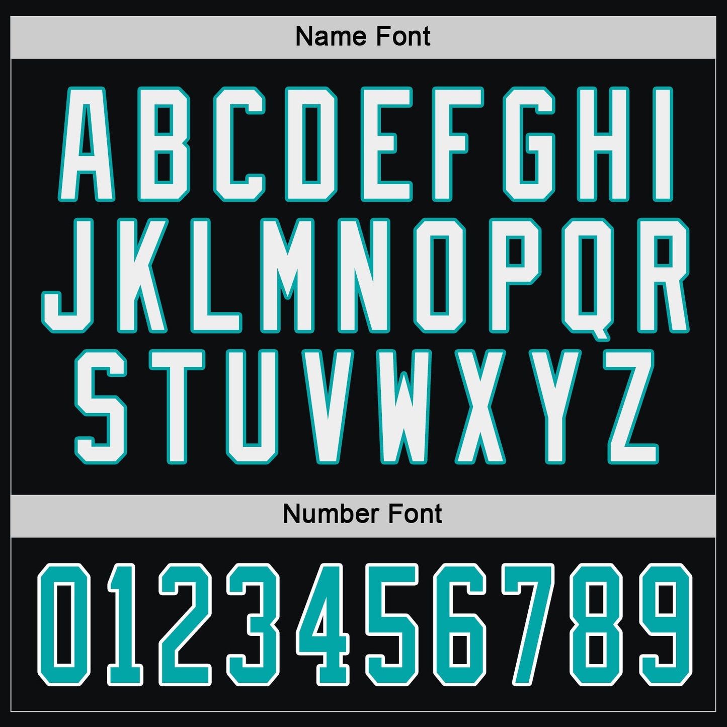 Custom Black Aqua-White Hockey Jersey view 4
