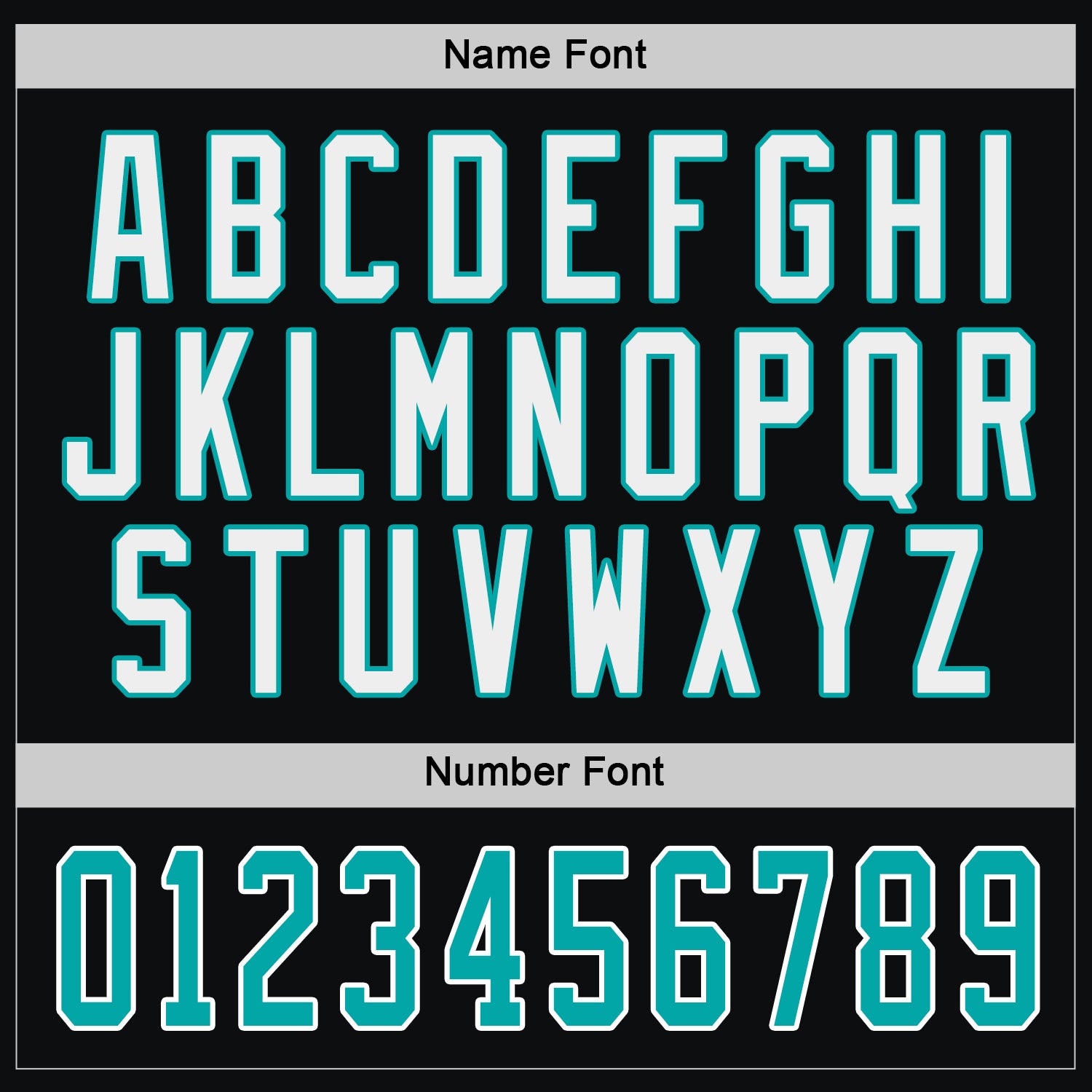 Custom Black Aqua-White Hockey Jersey view 4