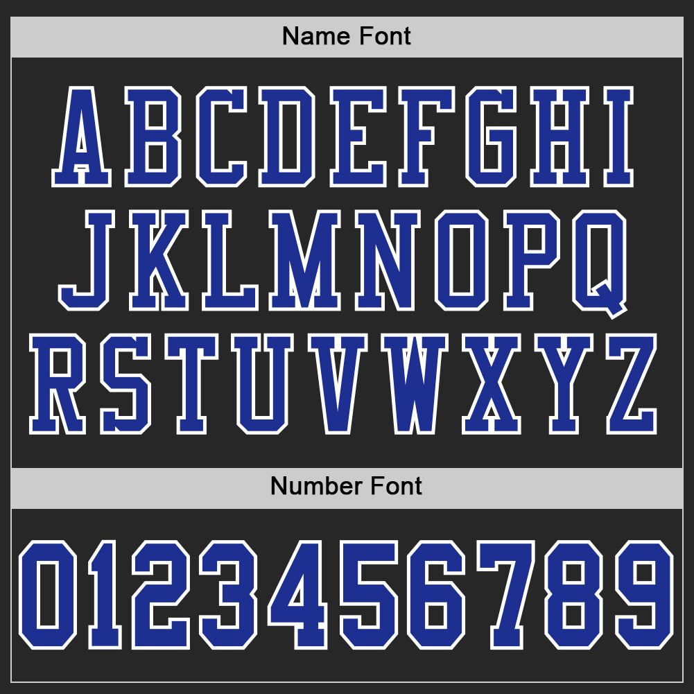 Custom Black Royal-White Mesh Authentic Football Jersey view 4