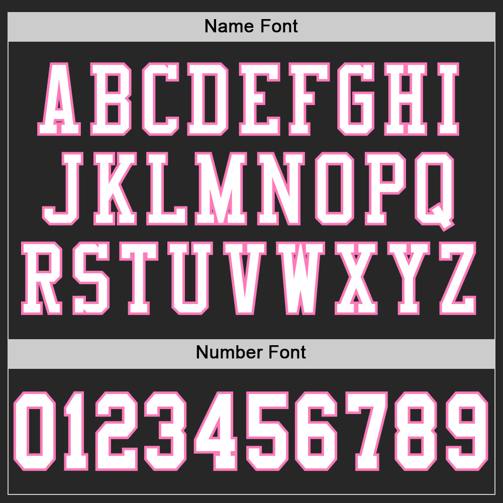 Custom Black White-Pink Mesh Authentic Football Jersey view 4